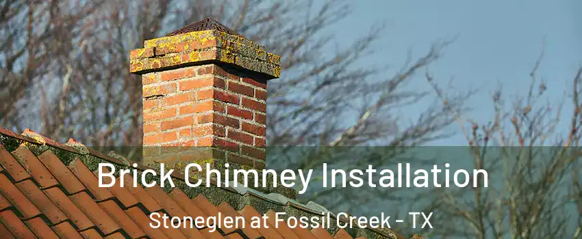 Brick Chimney Installation Stoneglen at Fossil Creek - TX