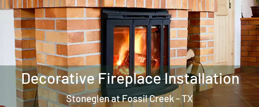 Decorative Fireplace Installation Stoneglen at Fossil Creek - TX