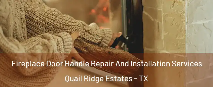 Fireplace Door Handle Repair And Installation Services Quail Ridge Estates - TX