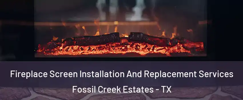Fireplace Screen Installation And Replacement Services Fossil Creek Estates - TX