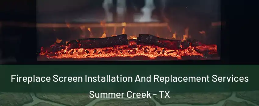 Fireplace Screen Installation And Replacement Services Summer Creek - TX