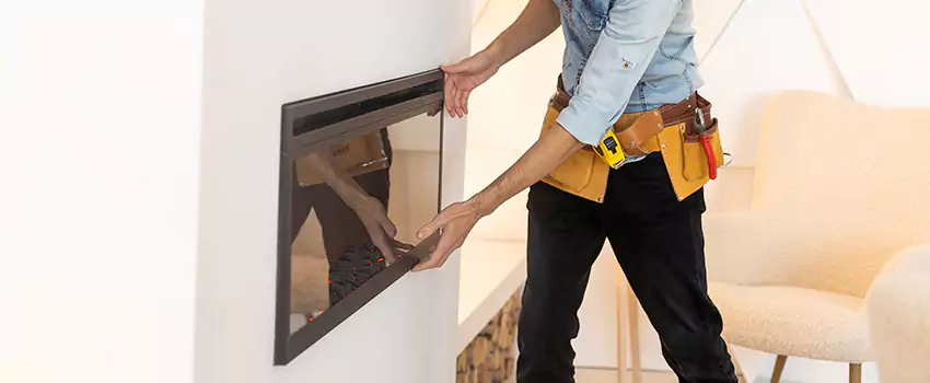Metal Fireplace Installation in Arlington Heights, Texas