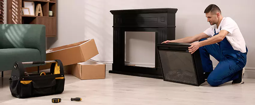 Old Rusted Metal Fireplace Repair And Replacement in Arlington Heights, TX