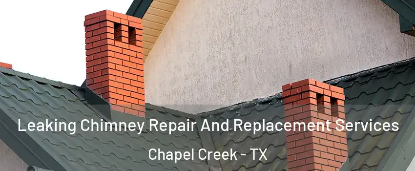 Leaking Chimney Repair And Replacement Services Chapel Creek - TX