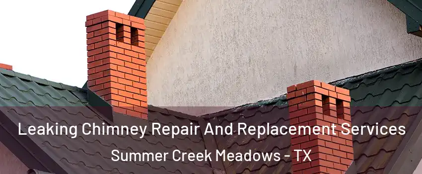 Leaking Chimney Repair And Replacement Services Summer Creek Meadows - TX