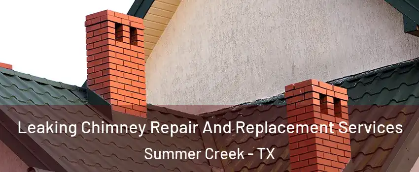 Leaking Chimney Repair And Replacement Services Summer Creek - TX