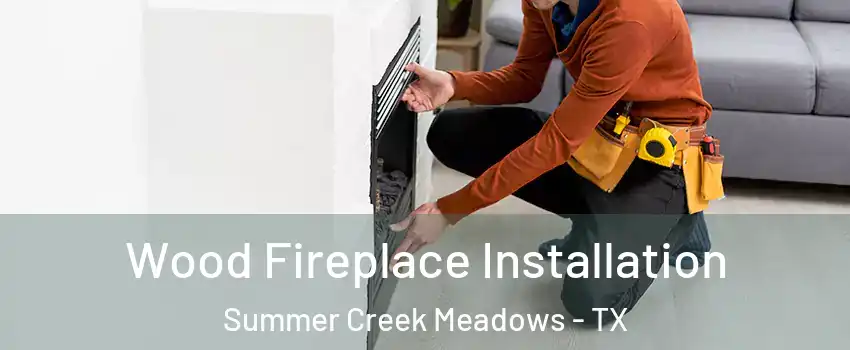 Wood Fireplace Installation Summer Creek Meadows - TX